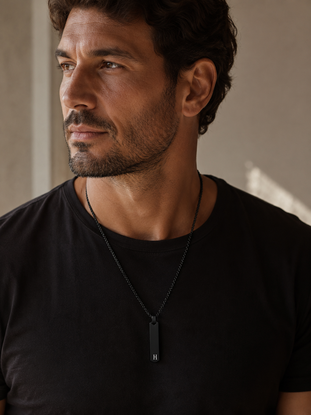 Colar Masculino Vertical Personalizado Identity Bar™