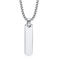 Colar Masculino Vertical Personalizado Identity Bar™