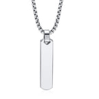 Colar Masculino Vertical Personalizado Identity Bar™