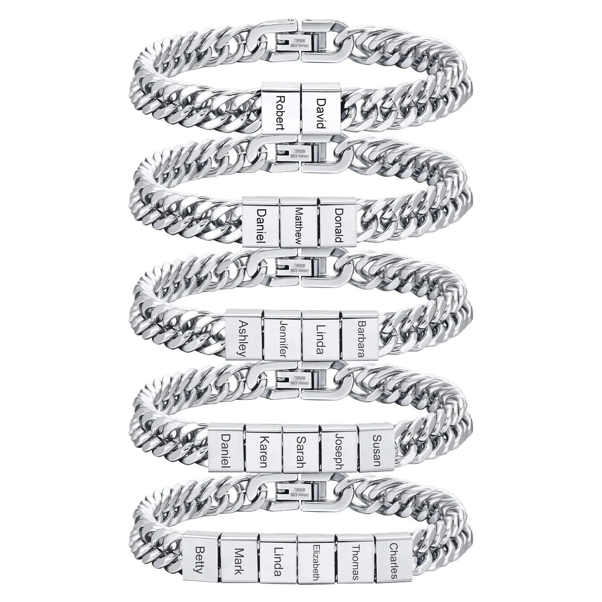 Pulseira Masculina Personalizada em Aço Inoxidável com Gravação a Laser