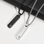 Colar Masculino Vertical Personalizado Identity Bar™