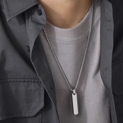Colar Masculino Vertical Personalizado Identity Bar™