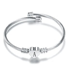 Pulseira Aço Inoxidável com letra inicial